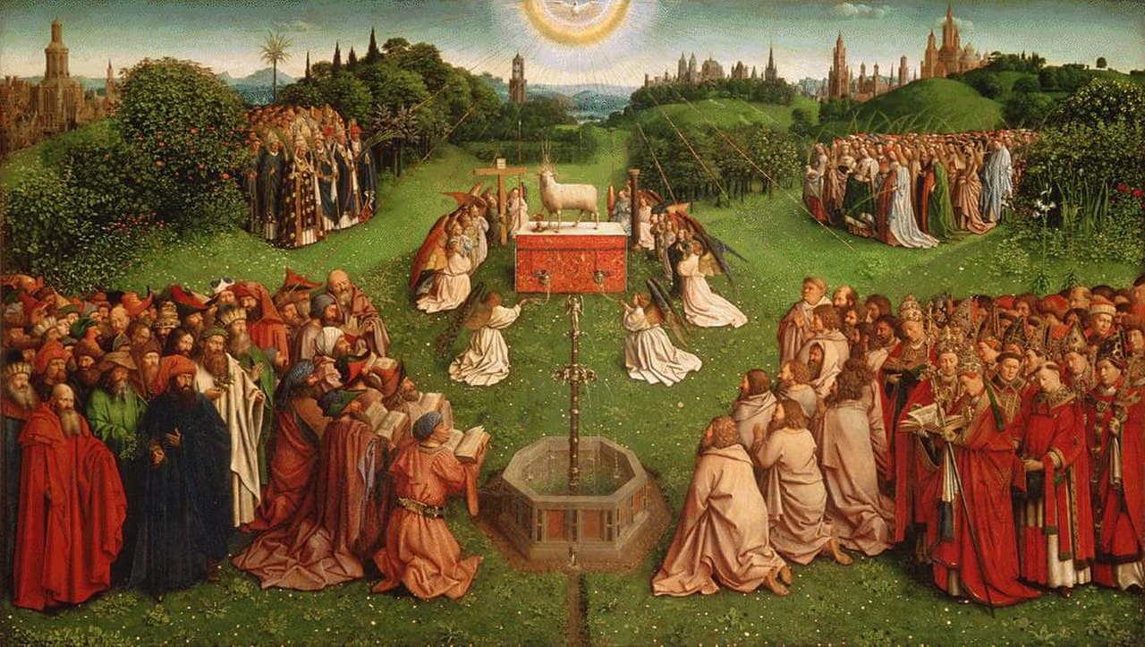 La Adoración del Cordero Místico — Jan van Eyck