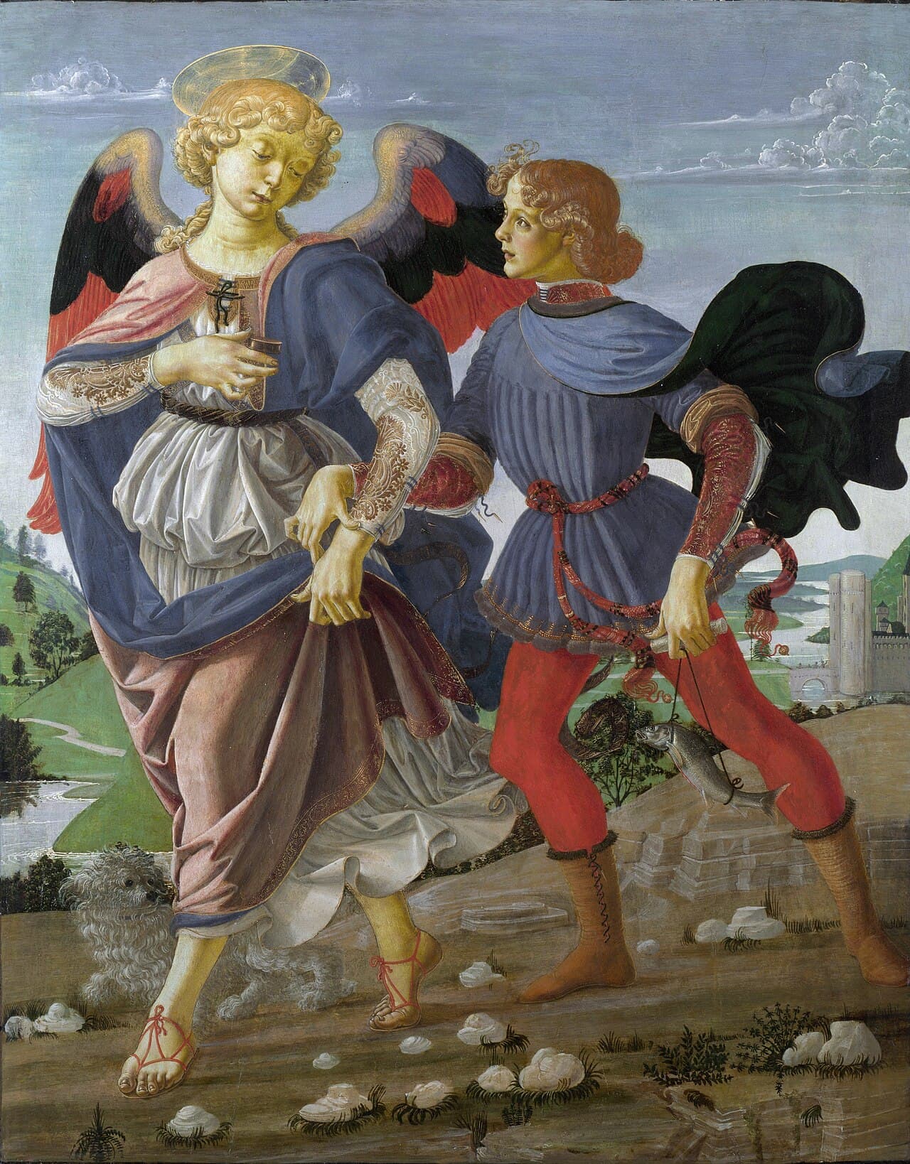 Tobías y el ángel — Taller de Andrea del Verrocchio