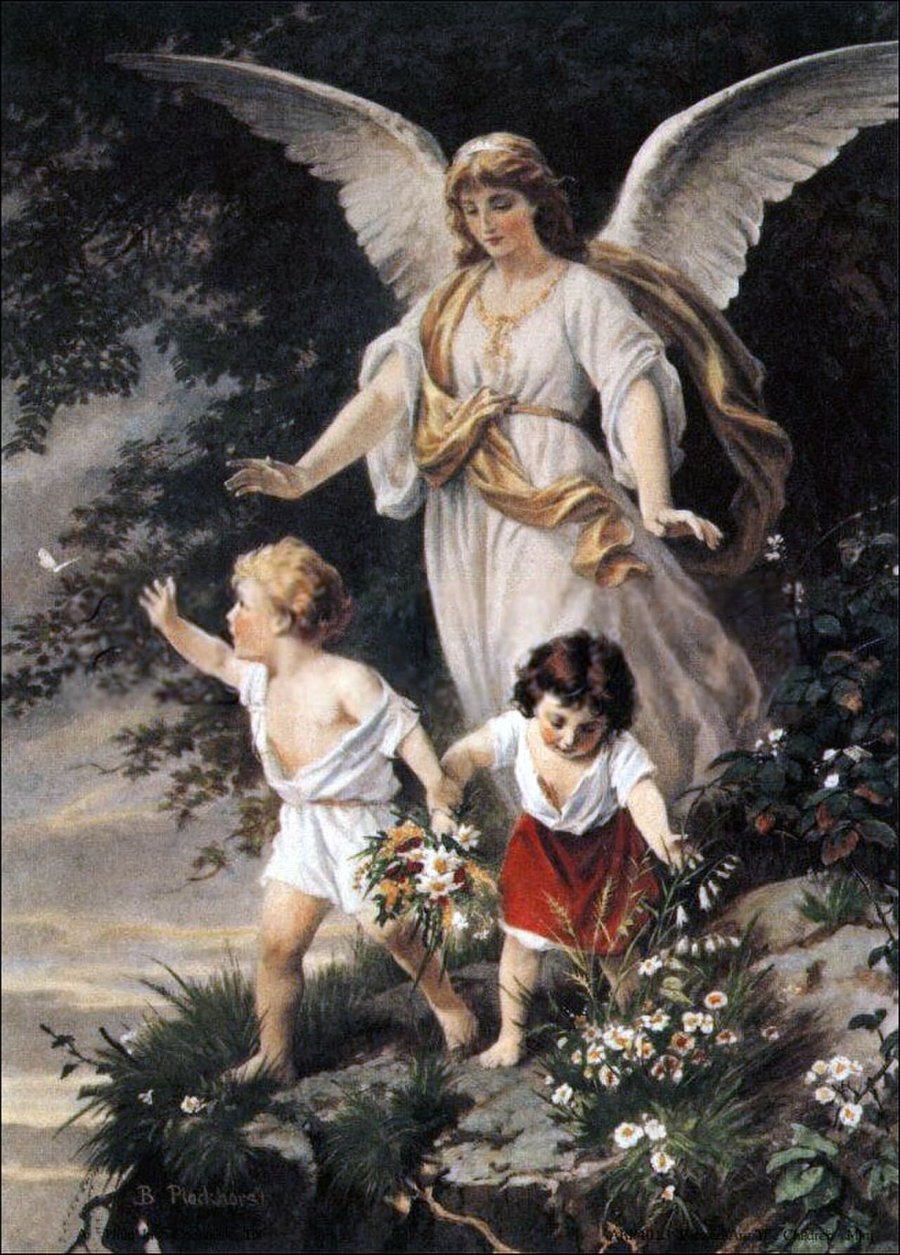 El ángel de la guarda — Bernhard Plockhorst