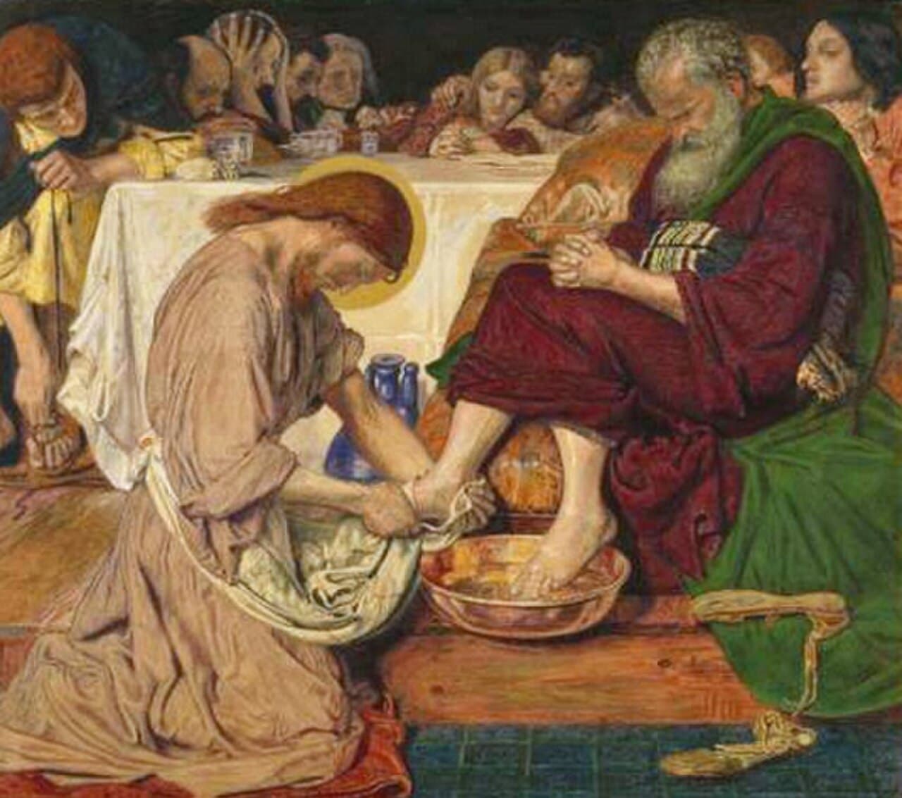 Jesús lavando los pies de Pedro — Ford Madox Brown